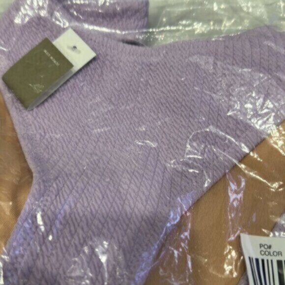 NWT J.Crew Purple Textured Curved Waist Cheeky Bikini Bottom Size Small - Picture 4 of 4